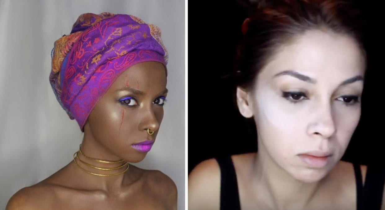 Percem Akin received a serious backlash after posting a slave-inspired make-up tutorial [Photo: YouTube]