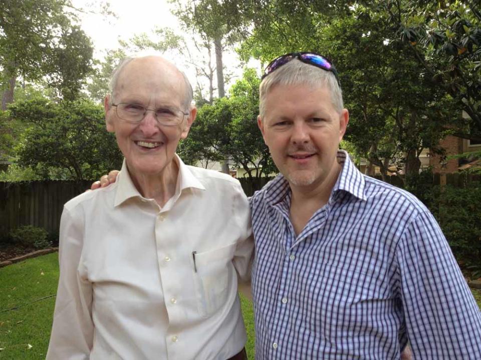 Chris with his dad Hugh, who died aged 95. PA REAL LIFE