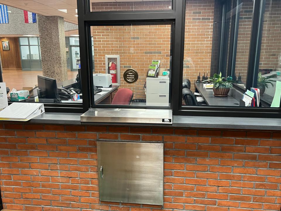 This new vestibule has been built at Greater New Bedford Regional Vocational Technical High School to serve as an added layer of security through which people will enter the building.