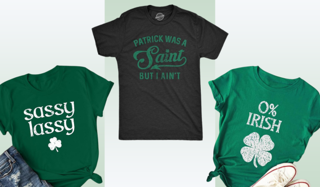 Begorrah! These cheeky St. Patrick's Day tees at  will keep you on  theme and in style