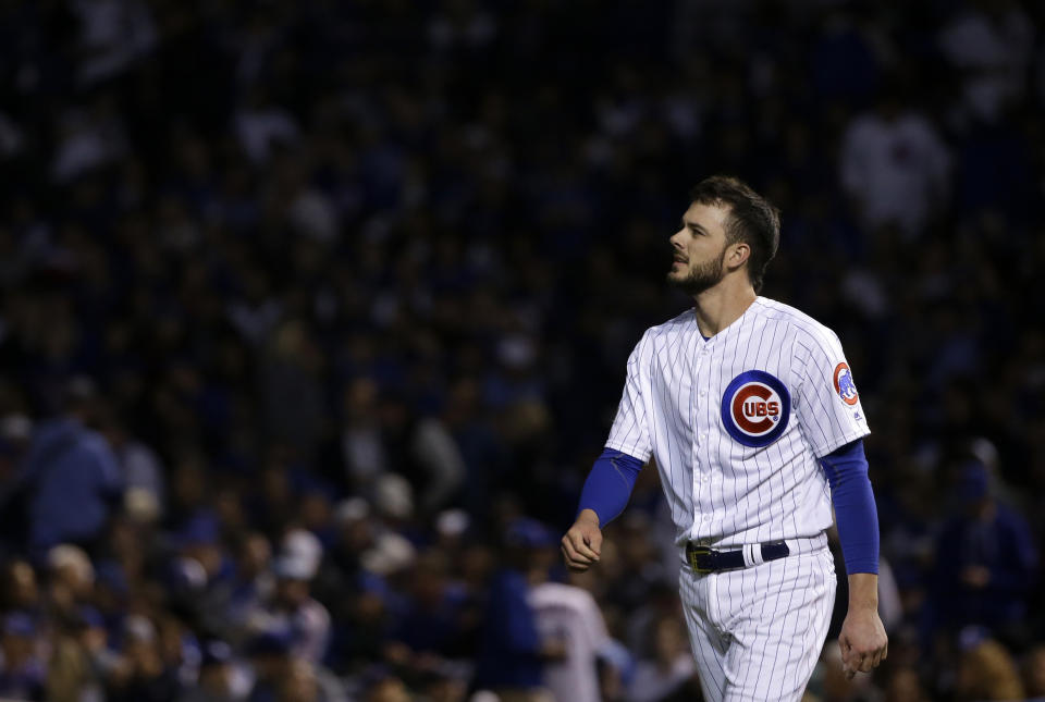 Kris Bryant had a rough series against the Dodgers. (AP Photo/Nam Y. Huh)