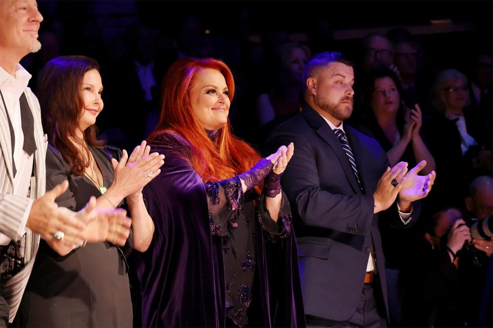 Ashley Judd and inductee Wynonna Judd attend the class of 2021 medallion ceremony at Country Music Hall of Fame and Museum on May 01, 2022 in Nashville, Tennessee.