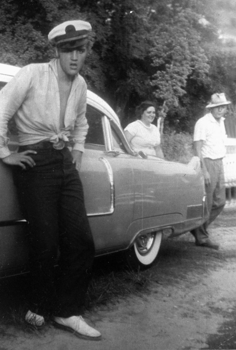 Elvis Presley on one of his many visits to the Coast, this one at Gulf Hills Dude Ranch in Ocean Springs in 1956.