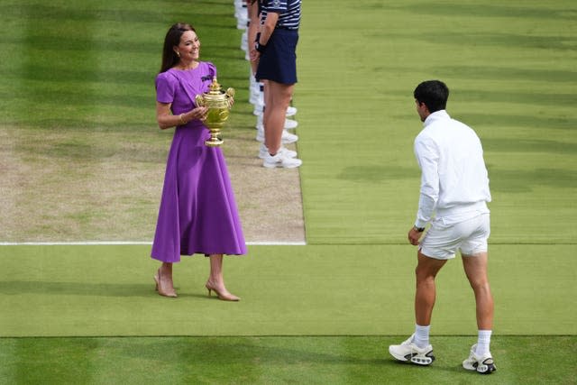 The Princess of Wales and Carlos Alcaraz