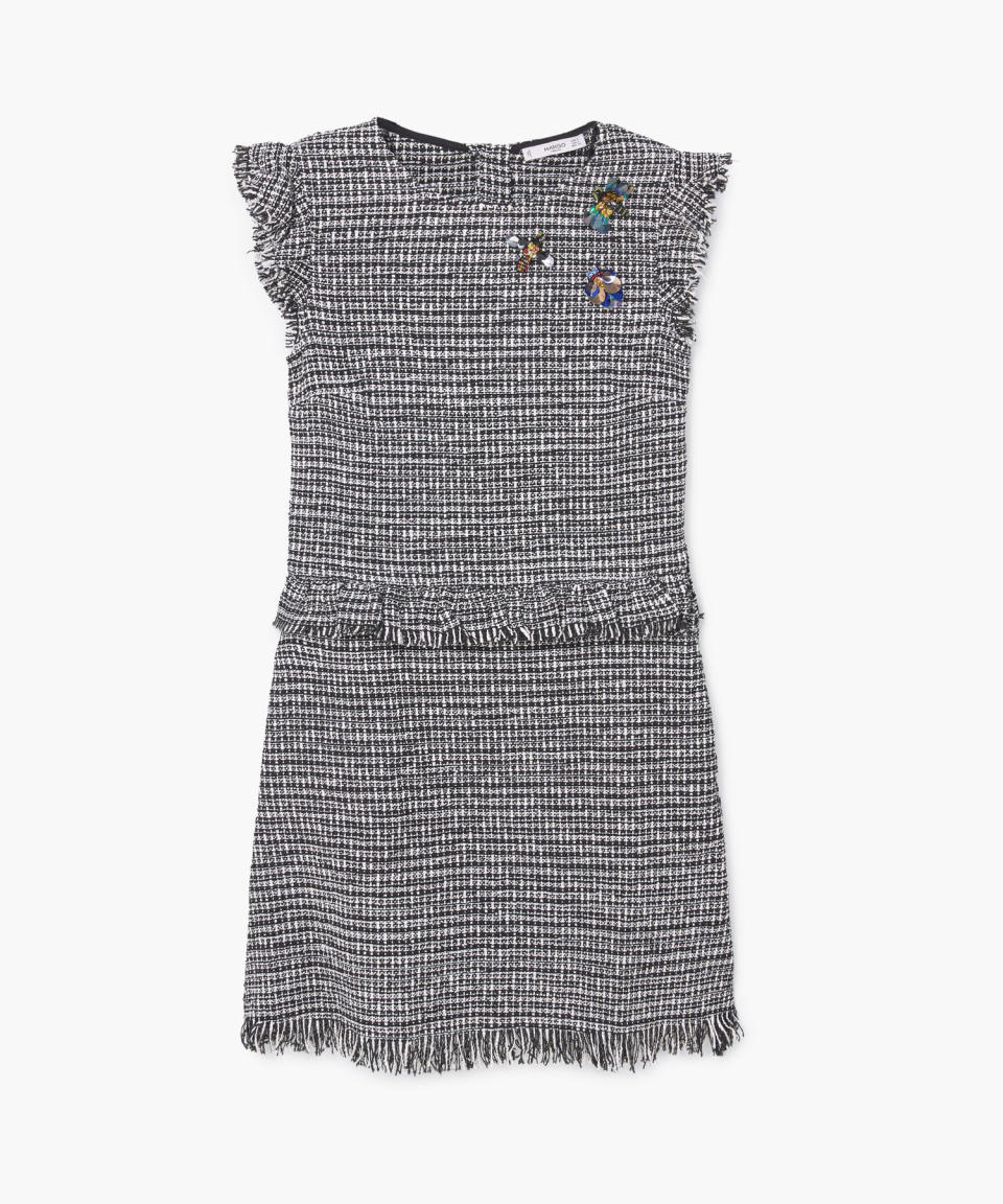 Beaded Tweed Dress