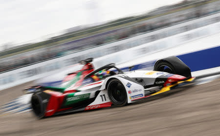 Motorsport - Formula E - Berlin ePrix - Berlin-Tempelhof, Berlin, Germany - May 25, 2019 Audi Sport Abt Schaeffler's Lucas Di Grassi in action during the race REUTERS/Hannibal Hanschke