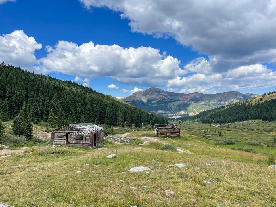 A view of the Boston mine ghost town.