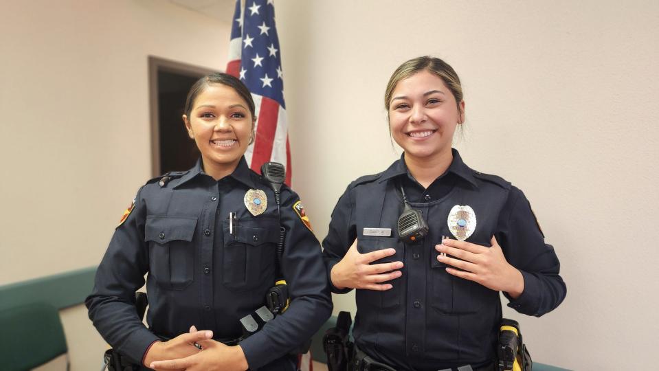 Officers Sarah Dimas and Rachel Avila were members of the 100th Amarillo Police Academy class that was featured in the new documentary from the city.