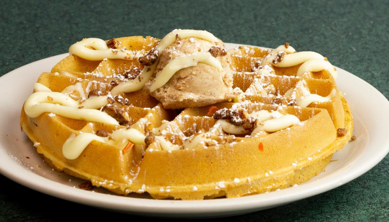 Carrot Cake waffles are among the offerings for National Carrot Day and spring at Metro Diner locations.