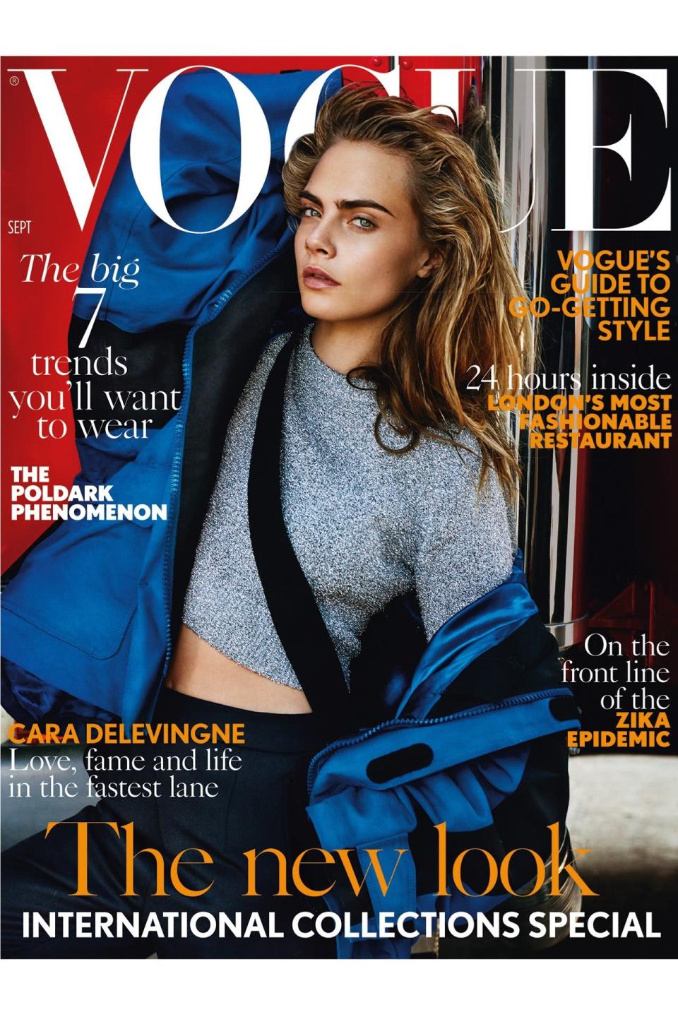 <p><i>Suicide Squad</i> star Cara Delevingne strikes a pose for Mario Testino for yet another British<i> Vogue</i> cover. <i>(Photo: Mario Testino for </i>British<i> Vogue)</i><br></p>