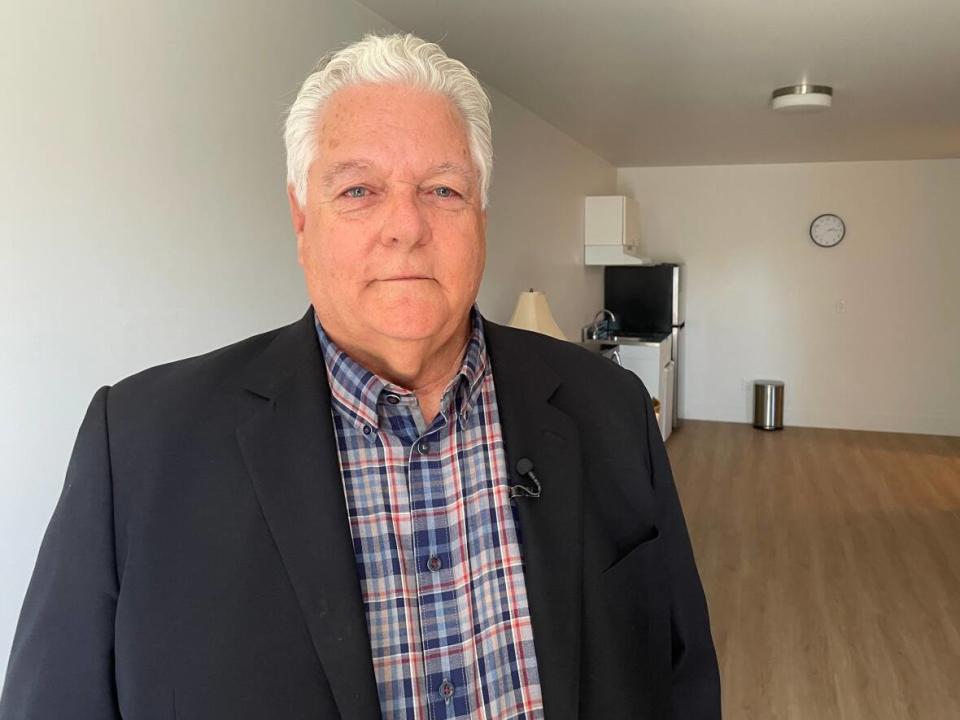 Dale Hicks, president of the board of Rising Tide, said in the past year he has realized clinical help is needed for some people experiencing homelessness who 'aren't even welcome in shelters.' (Shane Magee/CBC - image credit)