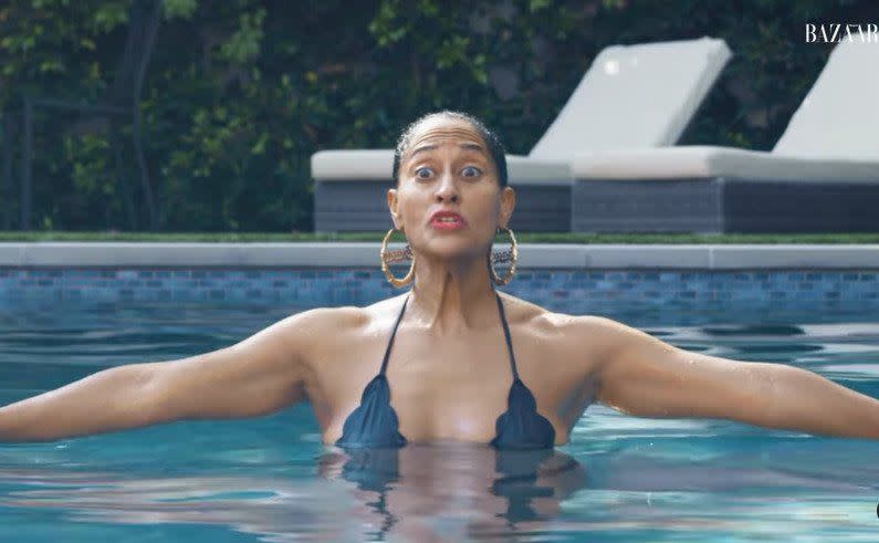 tracee ellis ross bikini home swimming pool