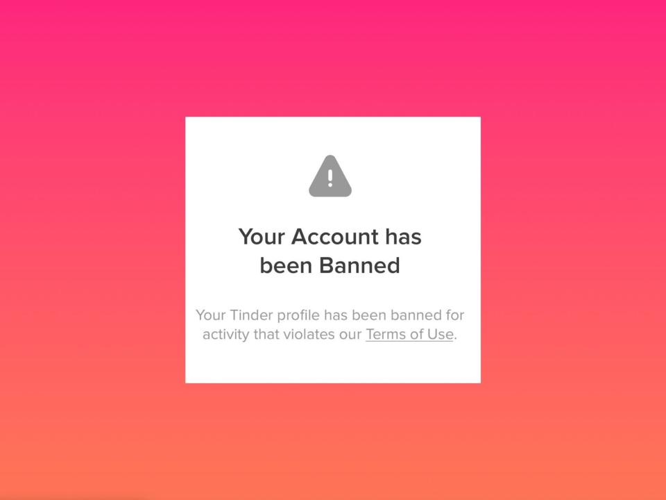 tinder account ban