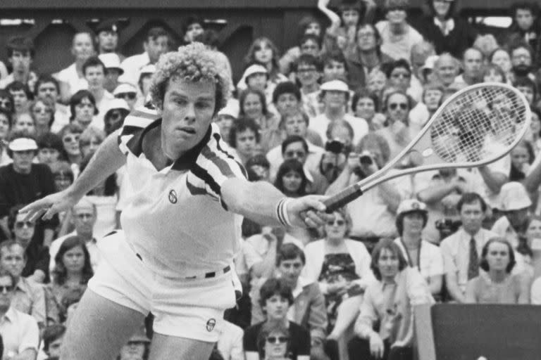 Roscoe Tanner en la inolvidable final de Wimbledon 79, cuando perdió en cinco sets con Björn Borg, pero saltó a la fama/ Foto: Gary Weaser