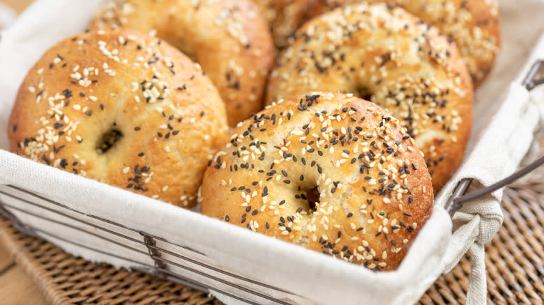 Basket of bagels