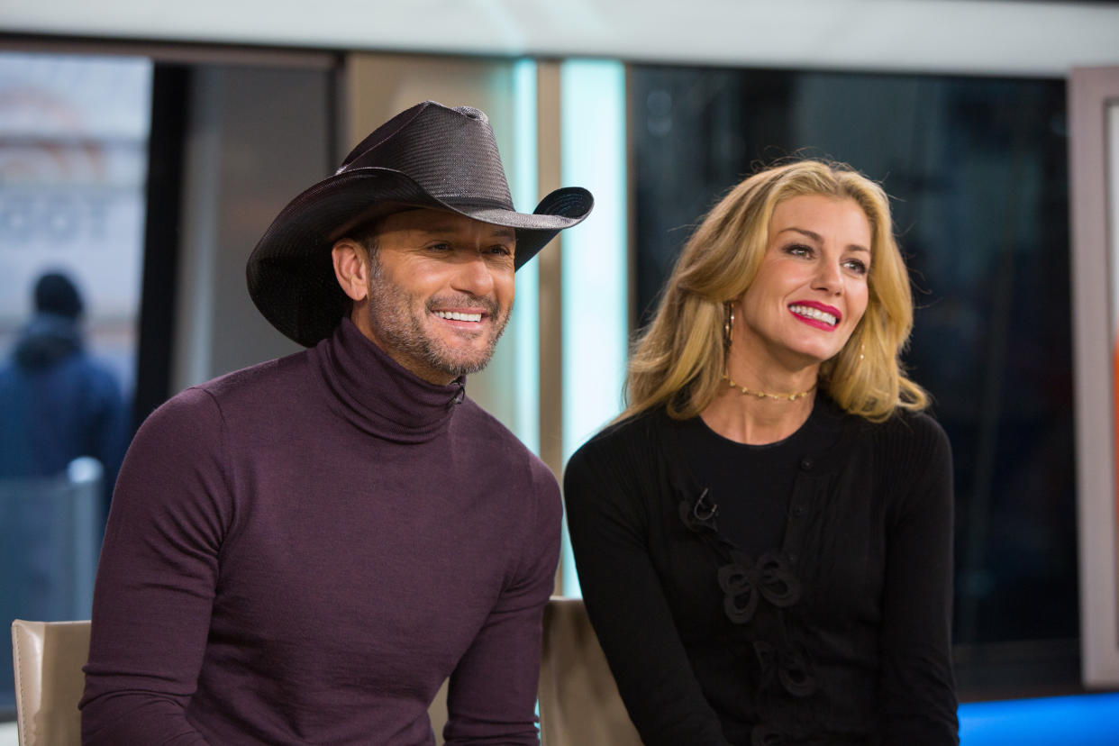 TODAY -- Pictured: Tim McGraw and Faith Hill on Friday, November 17, 2017 -- (Photo by: Nathan Congleton/NBCU Photo Bank/NBCUniversal via Getty Images via Getty Images)