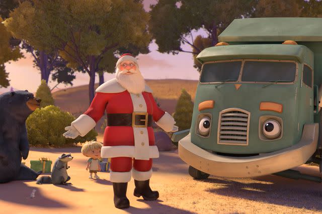 <p>Netflix</p> 'A Trash Truck Chrisrmas'.