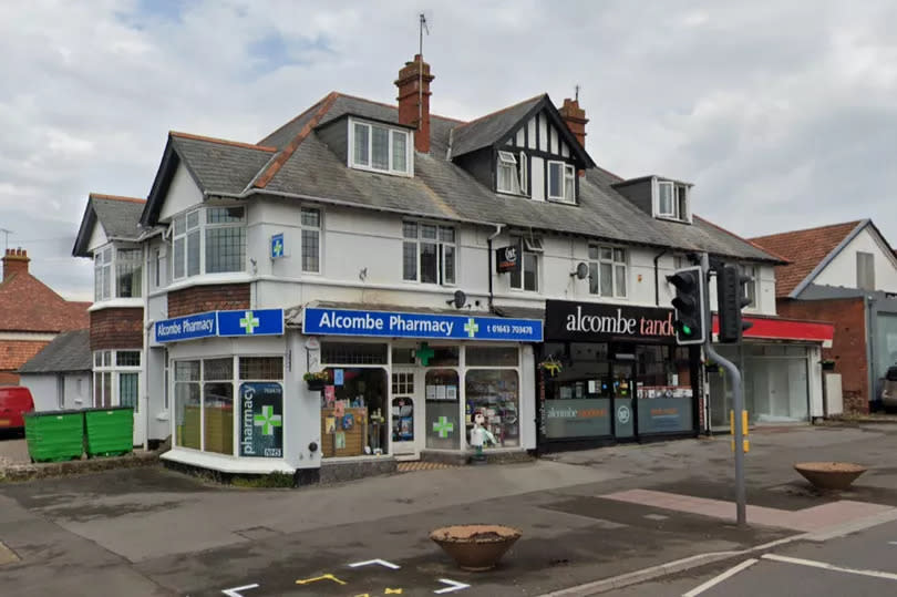 The former Alcombe Pharmacy at 65 Alcombe Road in Minehead