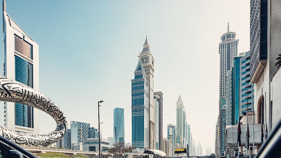 View of skyscrapers.