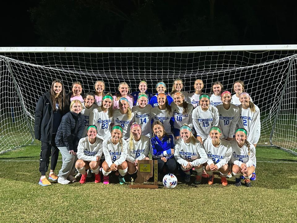 The Memorial girls soccer team with its 23rd overall sectional title.