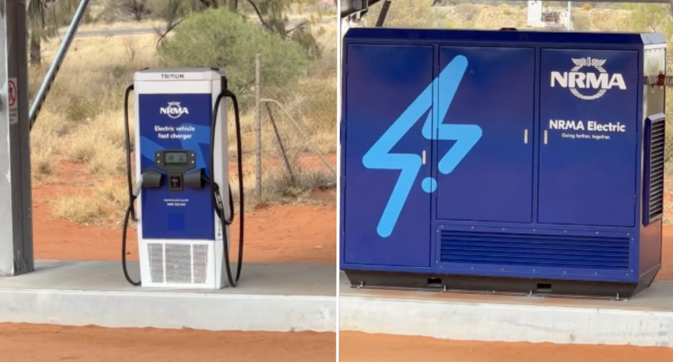 Image of NRMA's off-grid electric vehicle charger and back up generator. 
