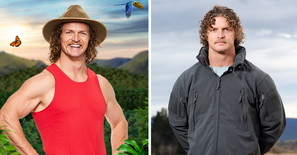 Nick ‘The Honey Badger’ Cummins on I'm A Celebrity / Nick on SAS Australia.