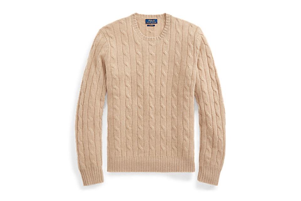 Ralph Lauren cable-knit cashmere sweater (was $398, 40% off at checkout)