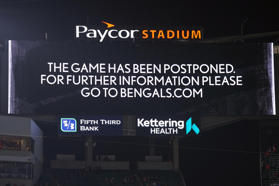 Bengals Vs Bills canceled after Damar Hamlin injury.