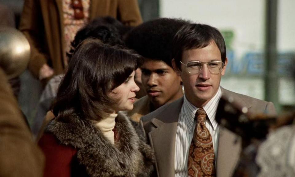 Frederic Forrest and Cindy Williams in a scene from The Conversation (1974).