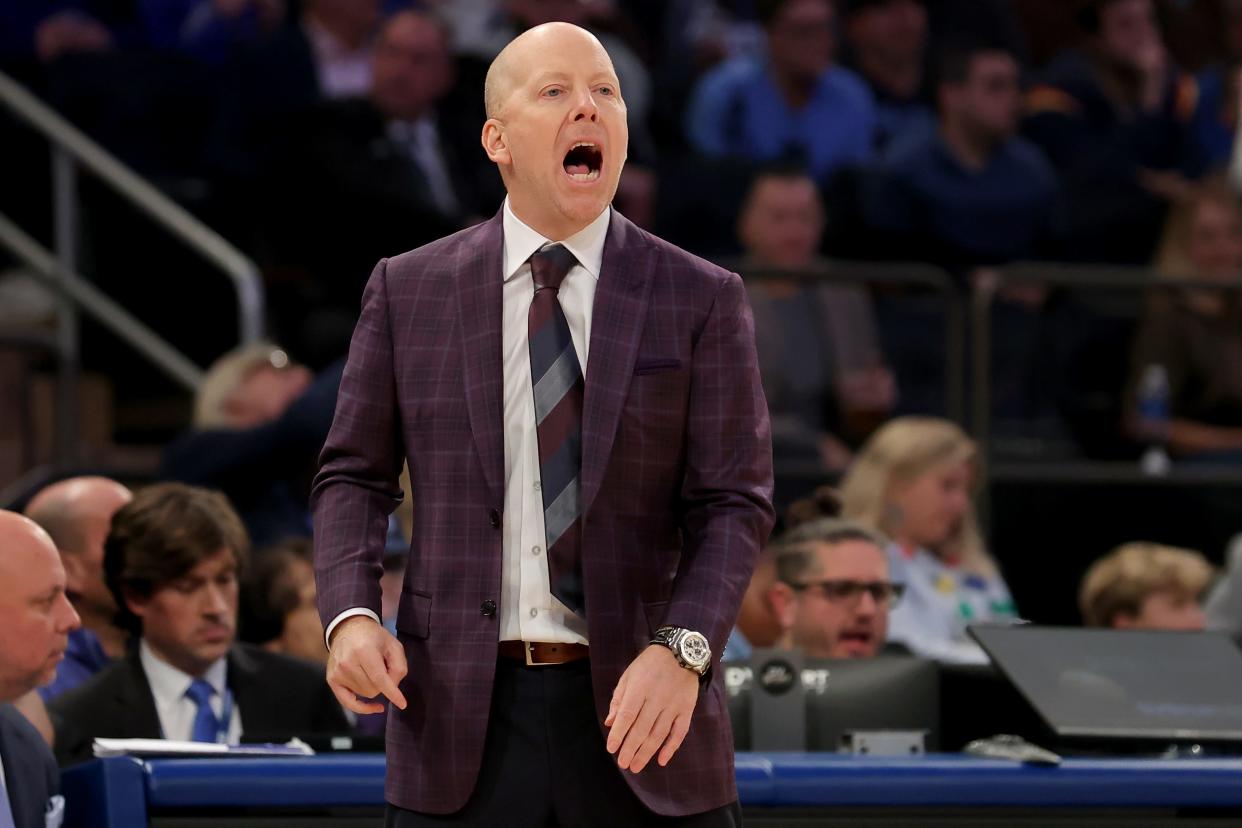 UCLA Bruins head coach Mick Cronin coaches against the Kentucky Wildcats during the first half at Madison Square Garden on Dec. 17, 2022.