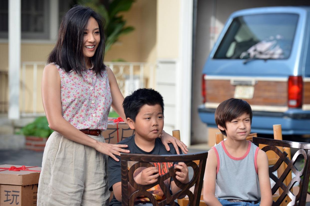 fresh off the boat, l r constance wu, hudson yang, forrest wheeler in 'pilot' season 1, episode 1, aired february 4, 2015 ph eric mccandless©abccourtesy everett collection