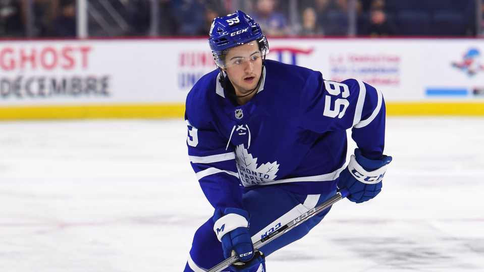 Jeremy Bracco could potentially make his NHL debut with the Toronto Maple Leafs on Monday afternoon. (Photo by David Kirouac/Icon Sportswire via Getty Images)