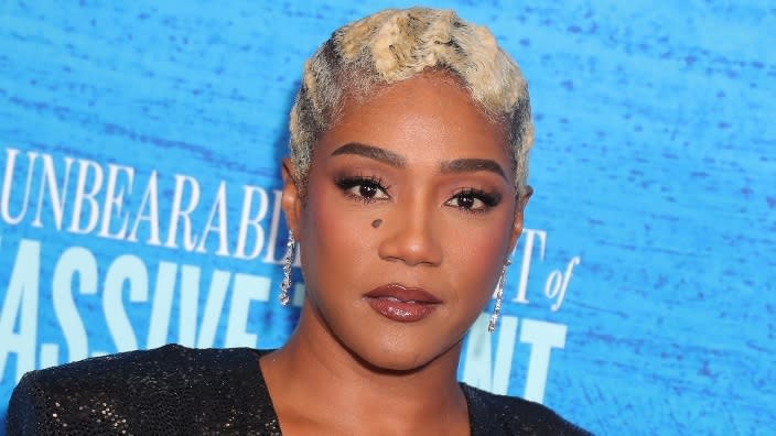 Tiffany Haddish attends the Los Angeles special screening of “The Unbearable Weight of Massive Talent” in April. The comedienne has expressed regret for participating in a skit that has placed her at the center of a sexual misconduct lawsuit. (Photo: Leon Bennett/Getty Images)