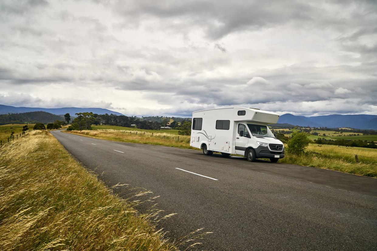 Editorial of the Travel by Motor home with Family in countryside Melbourne at December 1, 2019