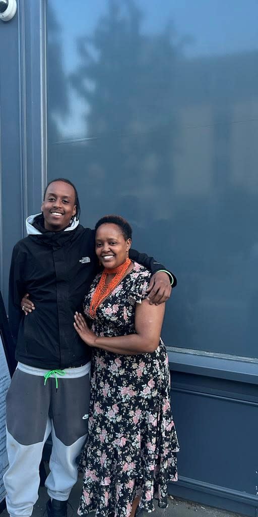 Eddie Kinuthia pictured with his mother Irene Muthemba (Avon and Somerset Police/PA)