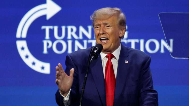 Donald Trump speaks at a Turning Point USA conference