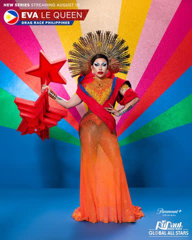 <p>World of Wonder/Paramount+</p> Eva Le Queen 'RuPaul's Drag Race Global All Stars' promo look