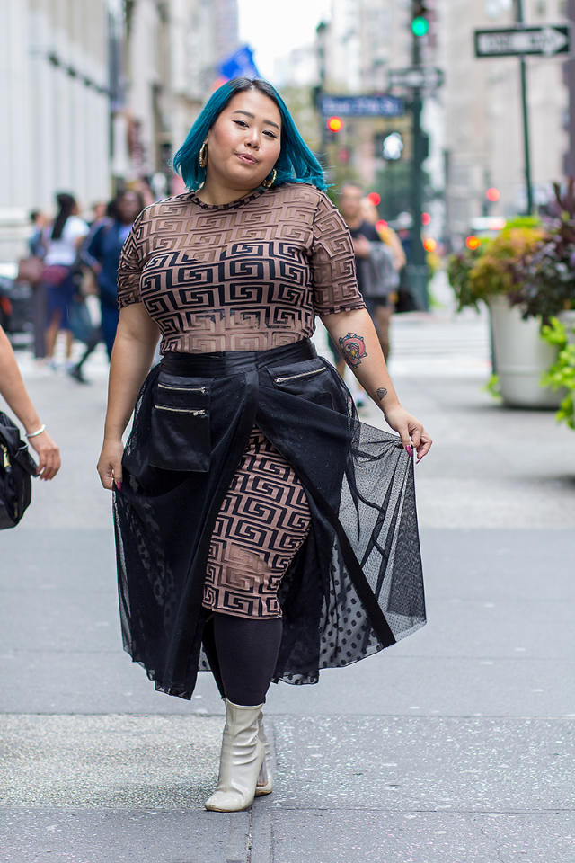 All of the best plus-size street style looks at NYFW