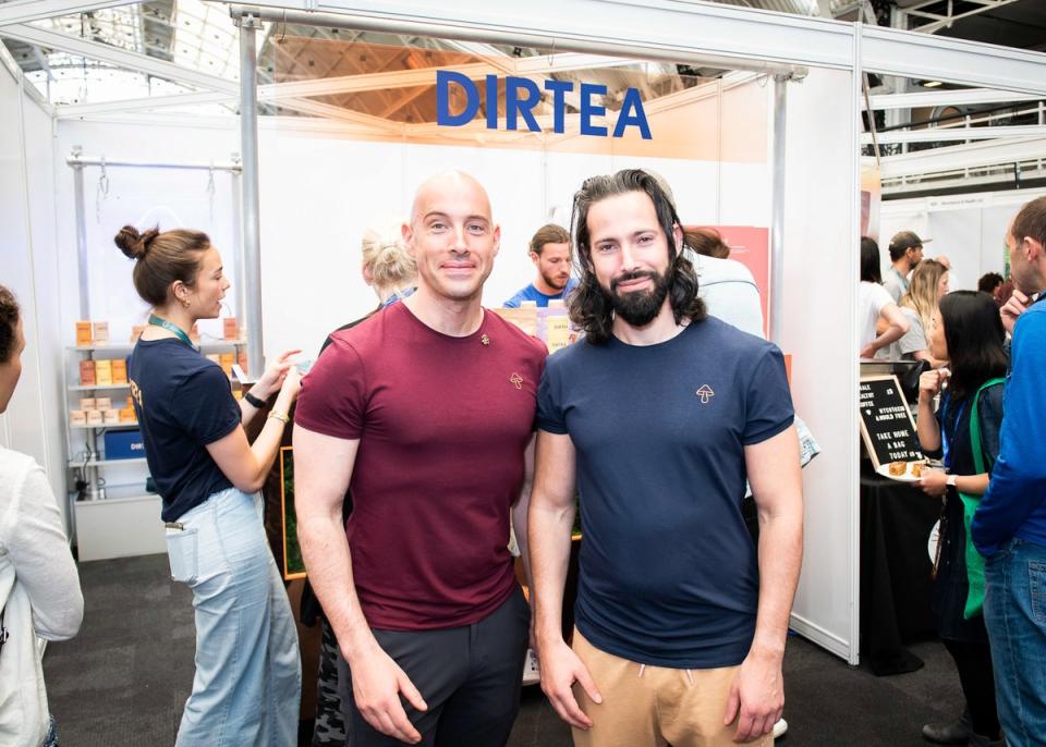 Simon and Andrew Salter, founders of DIRTEA, the nutritional supplement brand. Simon is a guest speaker at HOS (Health Optimisation Summit)