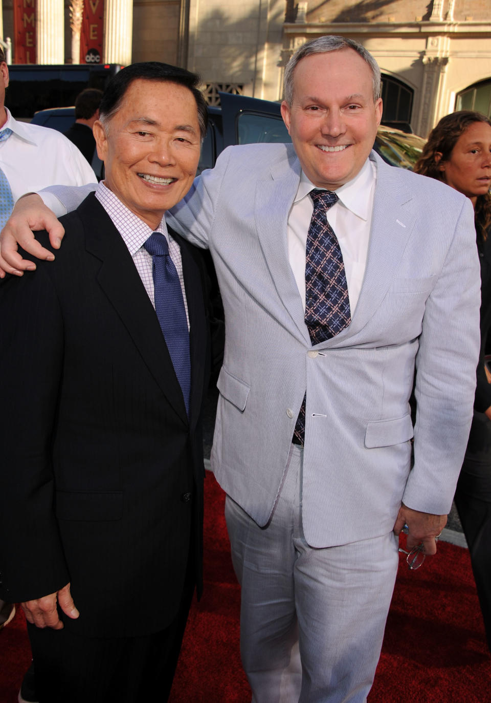 George Takei and Brad Altman on the red carpet in 2011