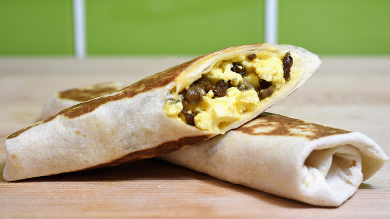 Simple breakfast burrito