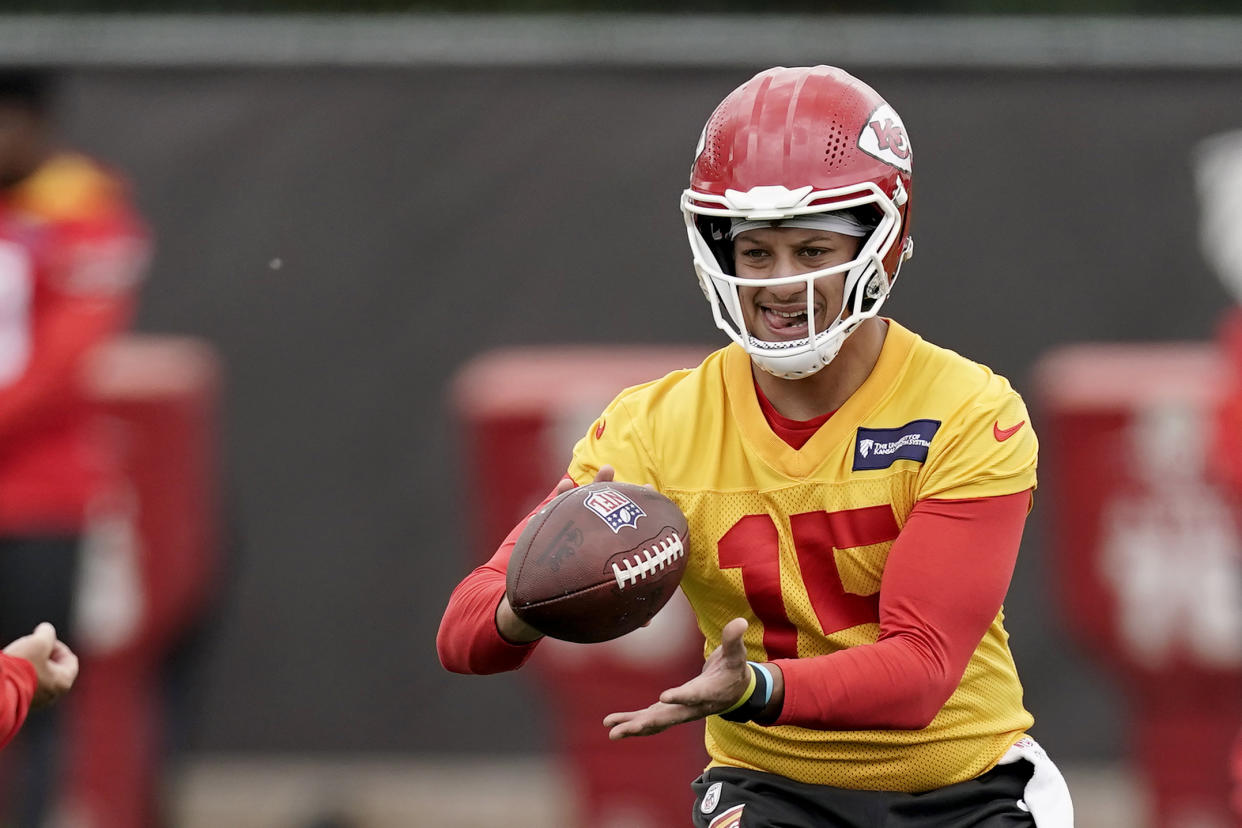 Kansas City Chiefs quarterback Patrick Mahomes has been to the AFC championship game four seasons in a row. (AP Photo/Charlie Riedel)