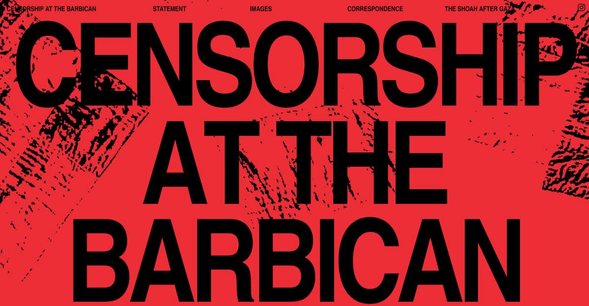 Censorship at the Barbican website (censorshipatthebarbican.com)