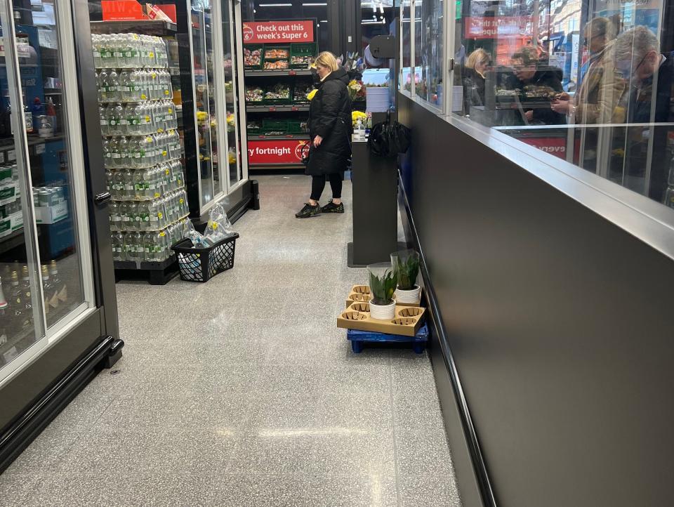 Some items appeared to be placed randomly throughout the Aldi in the UK.