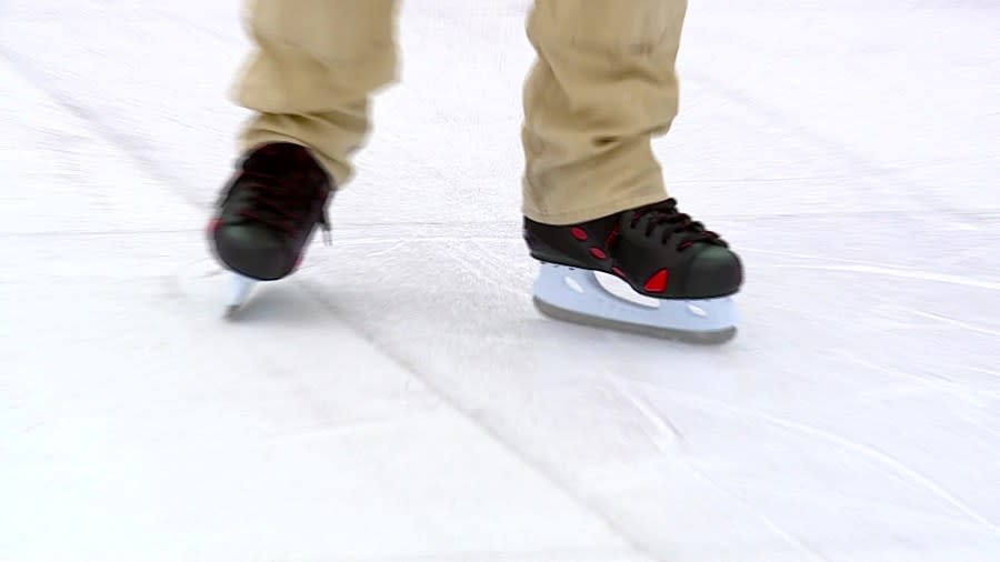 The new synthetic Glice rink at Muskegon Luge Adventure Sports Park. (Jan. 3, 2024)