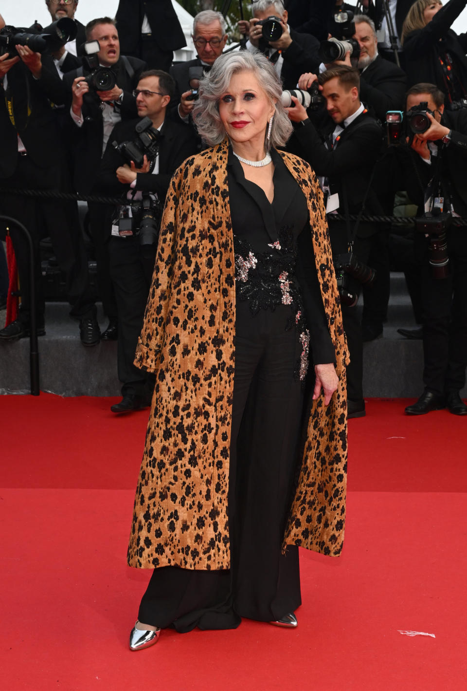 Jane Fonda at "The Second Act" screening & Opening Ceremony Red Carpet at the 77th Cannes Film Festival held at the Palais des Festivals on May 14, 2024 in Cannes, France.