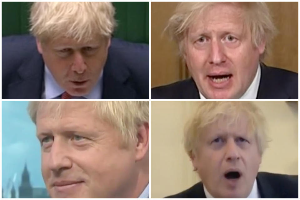 Clockwise from top left, Boris Johnson responds to questions about a major coronavirus report, Marcus Rashford, no recourse to public funds and the General Agreement on Tariffs and Trade.