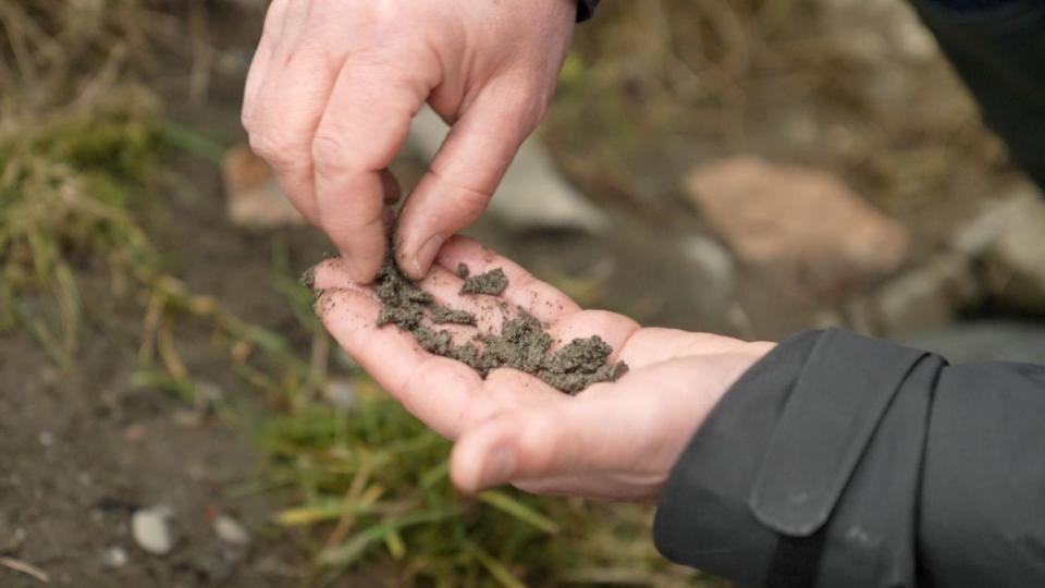 Soil in hand