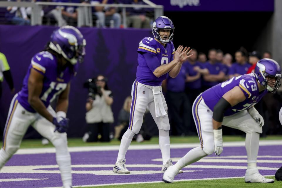 Minnesota Vikings quarterback Kirk Cousins in action against the Indianapolis Colts.