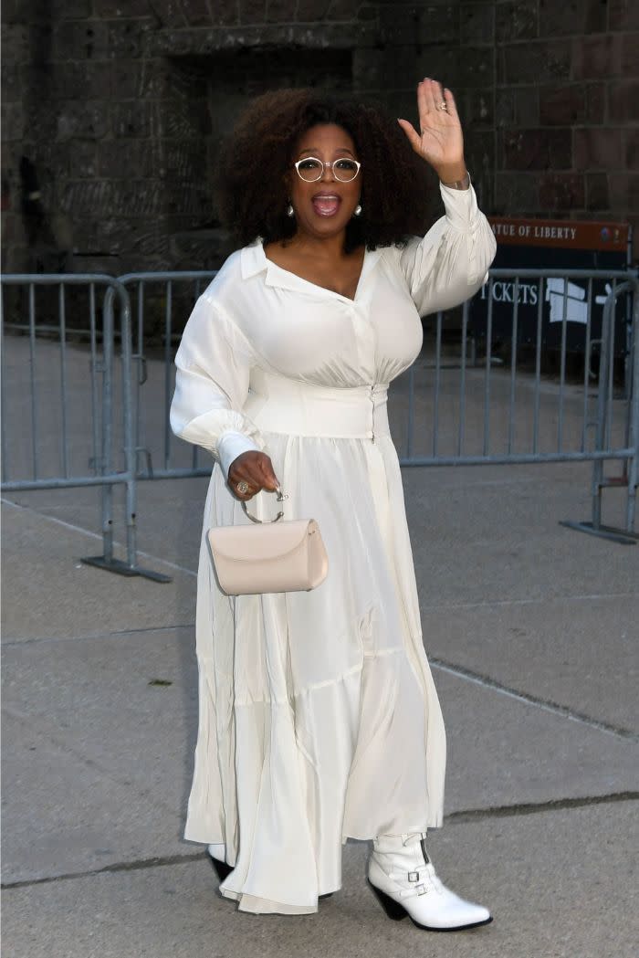 Oprah Winfrey at the Statue of Liberty Museum opening ceremony, May 15. - Credit: Shutterstock
